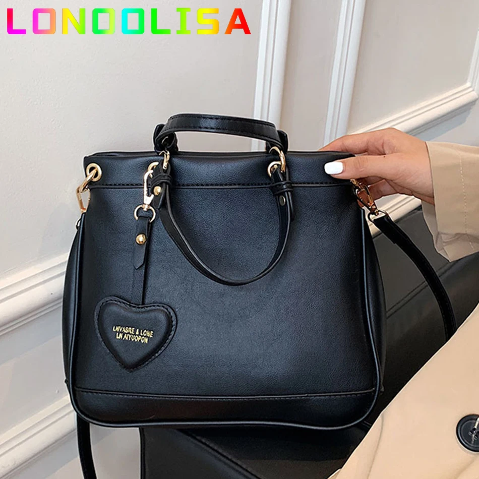 

Fashion Love Female Handbag Luxury Designer PU Leather Shoulder Messenger Bag for Women 2021 Autumn Winter Ladies Crossbody Sac