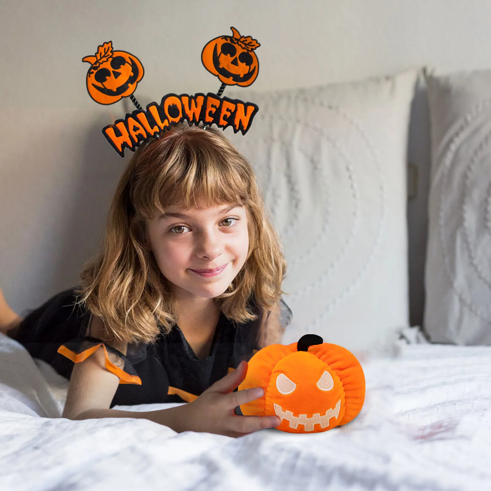 Флип светящийся призрак плюшевые игрушки Хэллоуин Кукла двустороннее