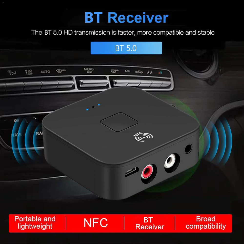 Ресивер WB11 5 0 беспроводной адаптер аудиоресивера для телефона NFC CVC6.0 микрофон