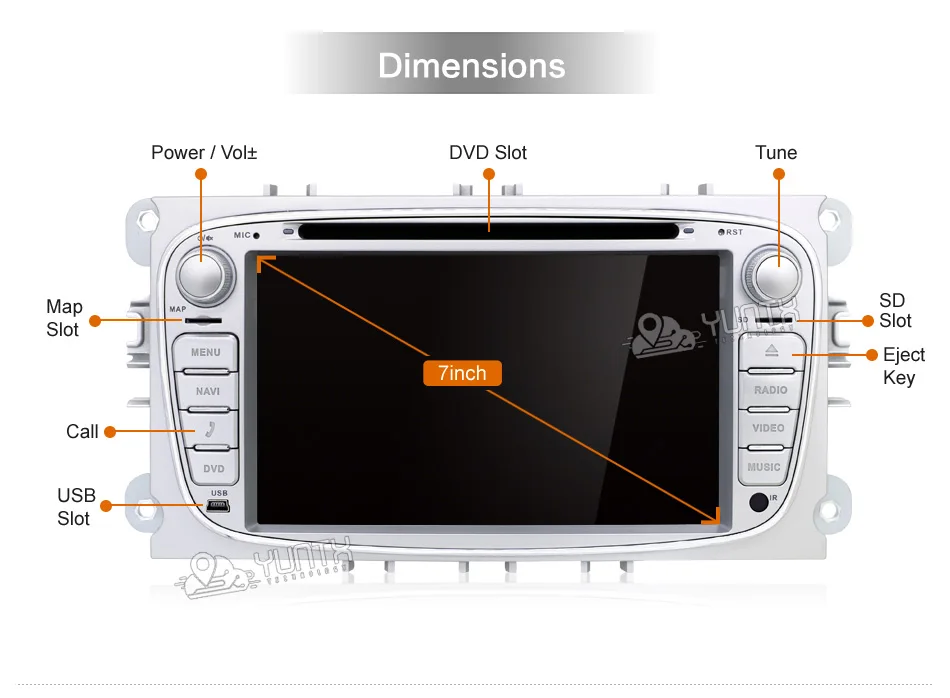 Автомагнитола 2 din Android 9,0 автомобильный dvd кассетный плеер для ford для focus 2 магнитофон gps навигация Wi-Fi руль 4G ram