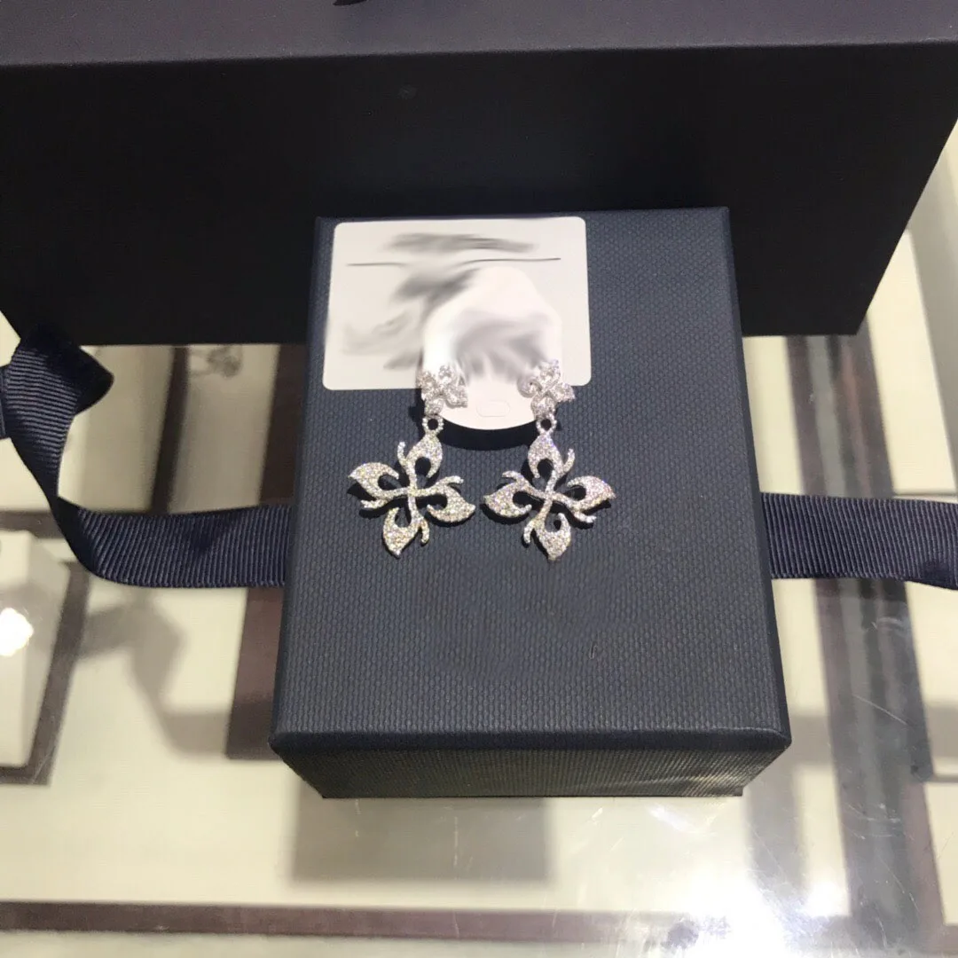 UMGODLY Luxury Brand Orchid Earring Zirconia Stones Women Holiday Simplicity DIY Star Fashion Party Jewelry | Украшения и