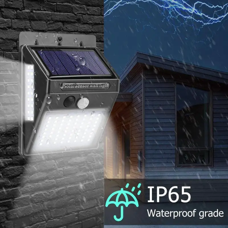 Прямая поставка 50/100 светодиодов уличный светильник на солнечной батарее