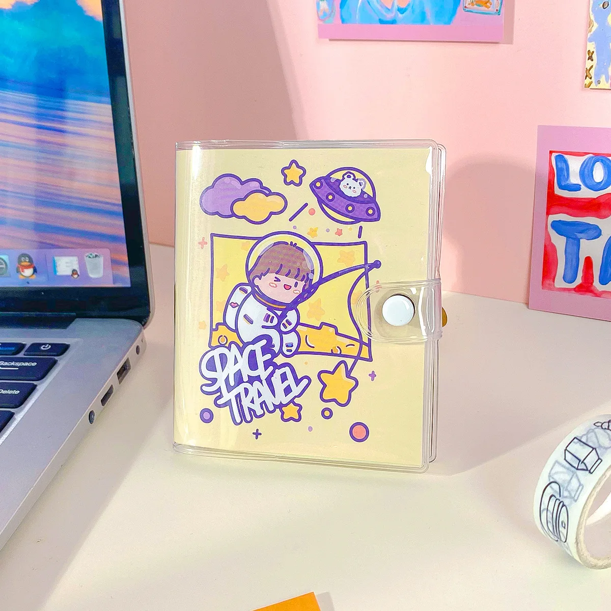 

Cute Mini 80 sheets astronaut Diary Notebook Binder Journals Bullet Agenda Planner Birthday Gift Korea School Stationery