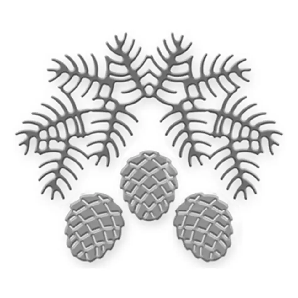 Высечки Pinecone металлические вырезанные штампы рельефное тиснение изготовление