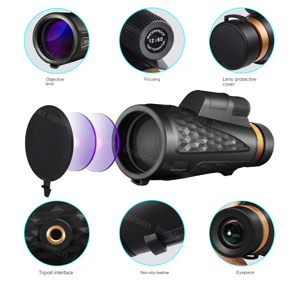

18x62 Outdoor High-definition Single Telescope Can Take Photos with Mobile Phone Photo Clip Concert Tourism Telescope