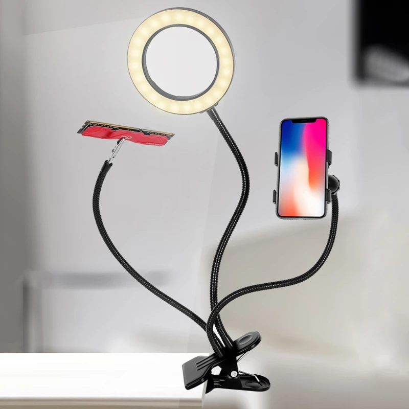 Светодиодная увеличительная лампа с зажимом 3 режима работы 10 светодиодный одов