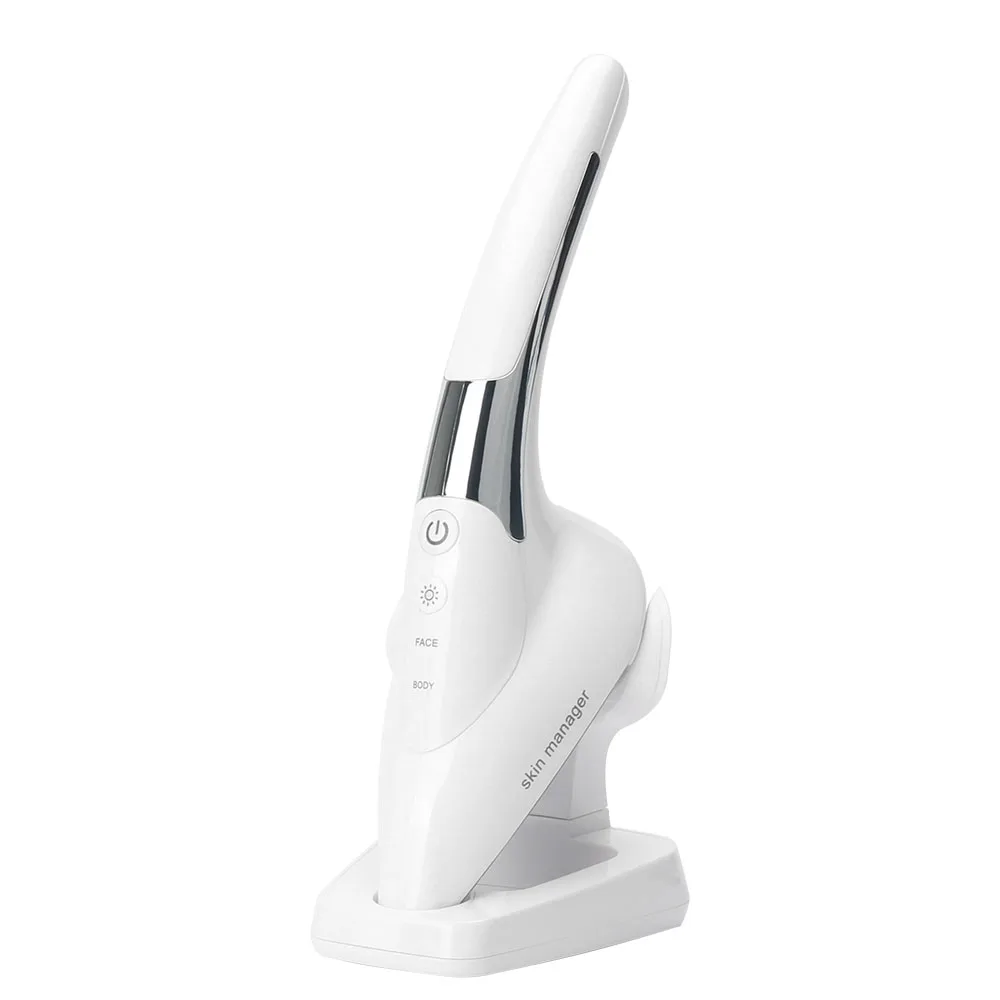 Microcurrent Iron Vibrating Body Massager Heat Iontophoresis Wrinkles Remover LED Photon Face Lifting Tightening Anti-aging Tool