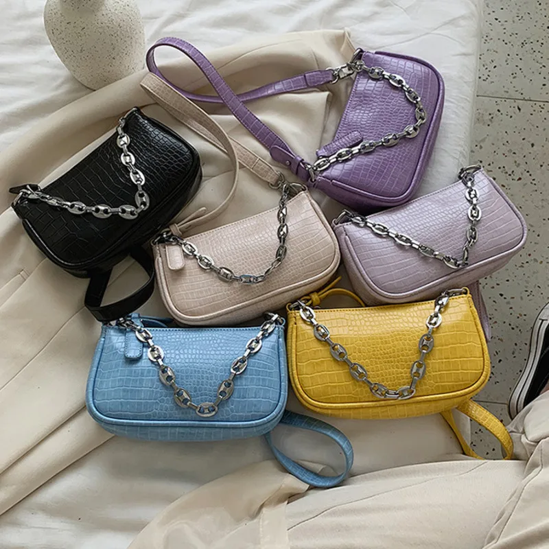 

Female Fashion Pu Leather Crossbody Bags For Women 2020 Chains Shoulder Messenger Bag Ladies Hand Sling Luxury Handbags Designer