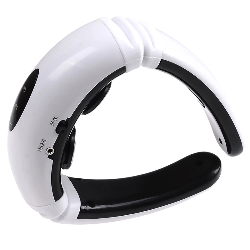 

2020 Electric Pulse Back and Neck Massager Far Infrared Heating Pain Relief Tool Health Care Relaxation with Electric Cable pads