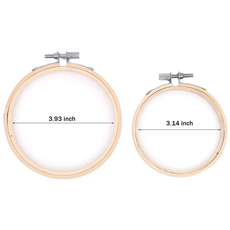 16 шт. 3 дюйма и 4 пяльцы для вышивания регулируемый Бамбука Круг алмазный вышивка