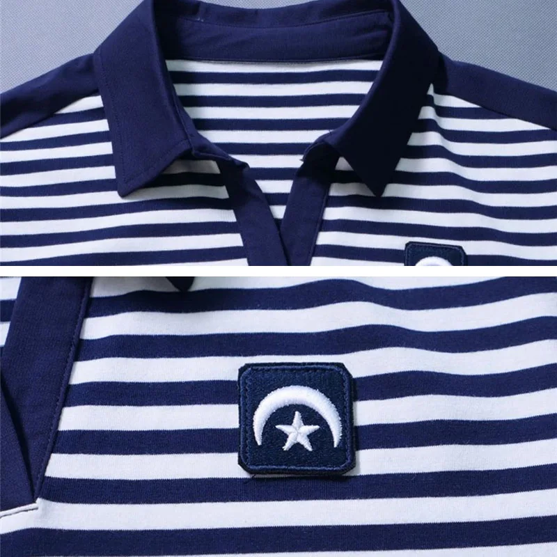 

Striped Turn-down Collar Tracksuit 2 Piece Set Women Outfit Casual Short Sleeve Tops + Pants Suit Sweatsuit Joggers Sportswear