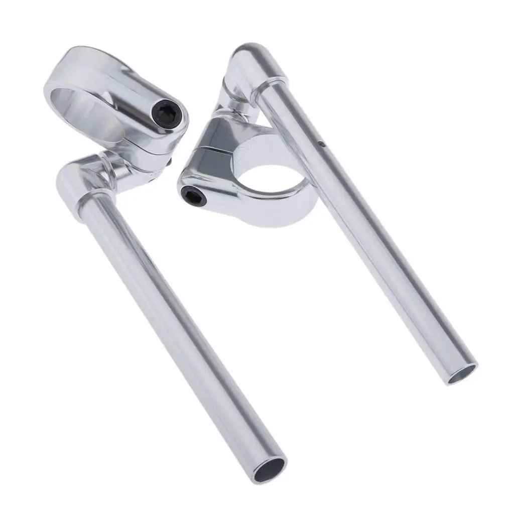 

52mm CNC Alloy Handlebars Grips Adjustable Clip On Fork for Motorbike