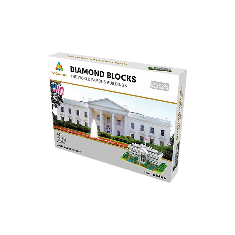 

The White House Mini Building Block 3D DIY Micro Diamond Brick Famous Architecture Gift Toy