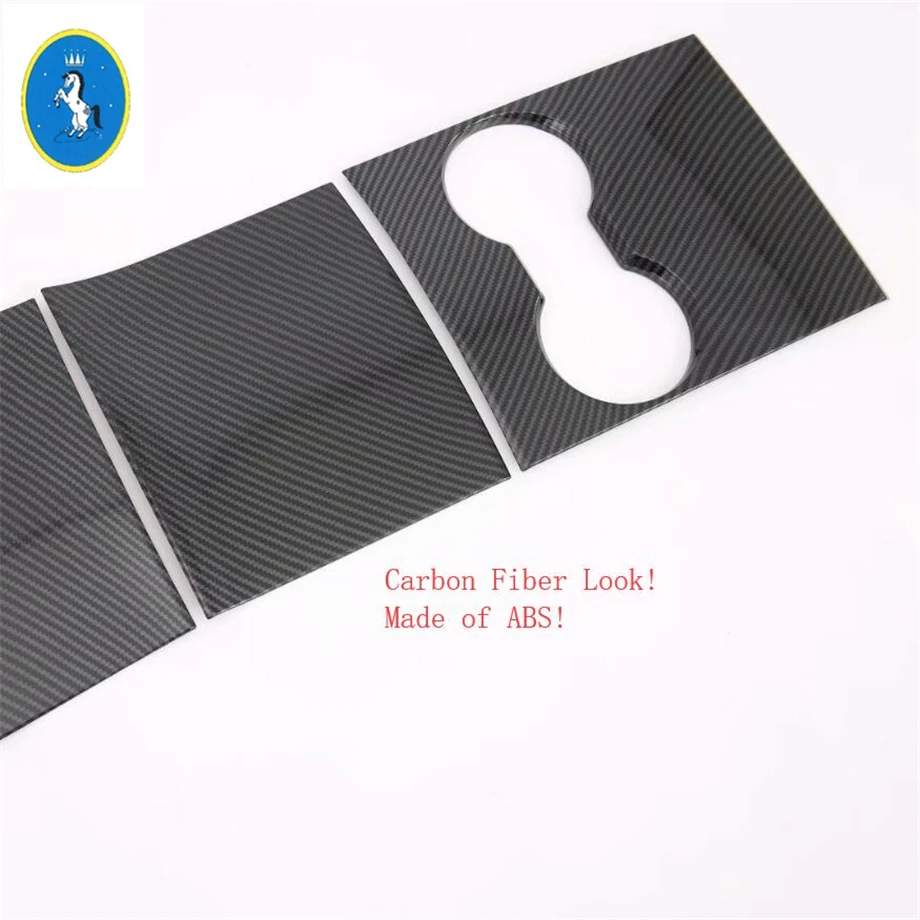 

Accessories Interior Refit Kit Front Central Console Row Water Cup Holder Panel Cover Trim Fit For Tesla Model 3 2018 - 2020 ABS