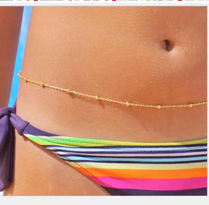 Сексуальная винтажная цепочка на живот, тонкие бусины, звеньевая цепочка, уличная одежда, летняя женская мода, ювелирные изделия для тела S2151 Сексуальная винтажная цепочка на живот, тонкие бусины, звеньевая цепочка, уличная одежда, летняя женская мода, ювелирные изделия для тела S2151