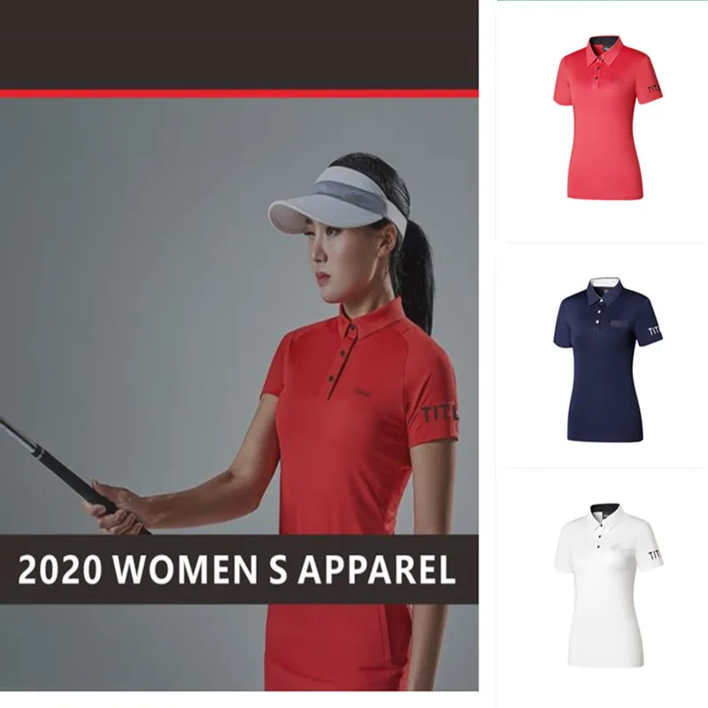 2020 Гольф Женская спортивная одежда с коротким рукавом Футболка S XXL Бесплатная