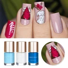 Стемпинг ногтей покрытие NICOLE DIARY, черные, белые, осенне-зимние лаки для печати