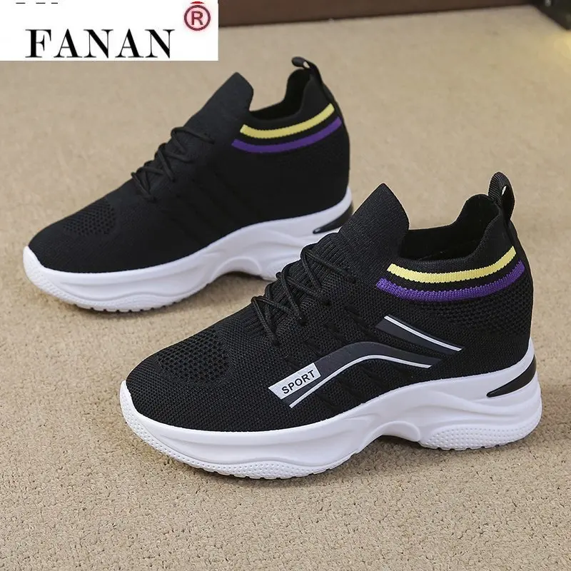 

Fashion Women's Shoes 2021 Spring Women Mesh Breathable Platform Sneakers Comfortable Lace-up Women Casual Shoes Zapatos Mujer