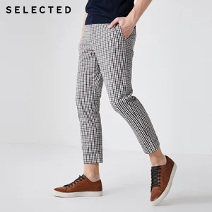 Мужские хлопковые укороченные шаровары в клетку SELECTED S  419214561
