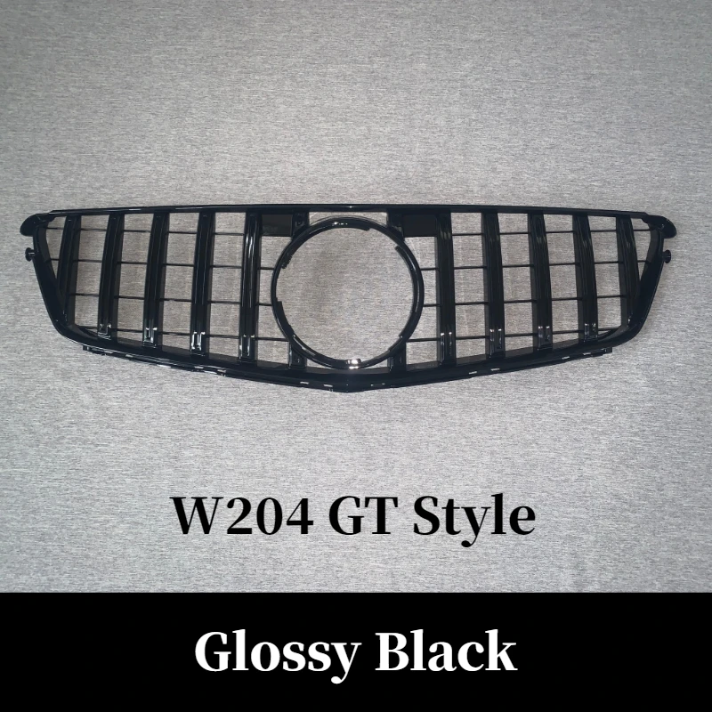 Для Mercedes для Benz C Class W204 C200 C300 C280 C230 C180 C260 2008 9 10 11 12 3 14 гриль GT R Стиль передний бампер