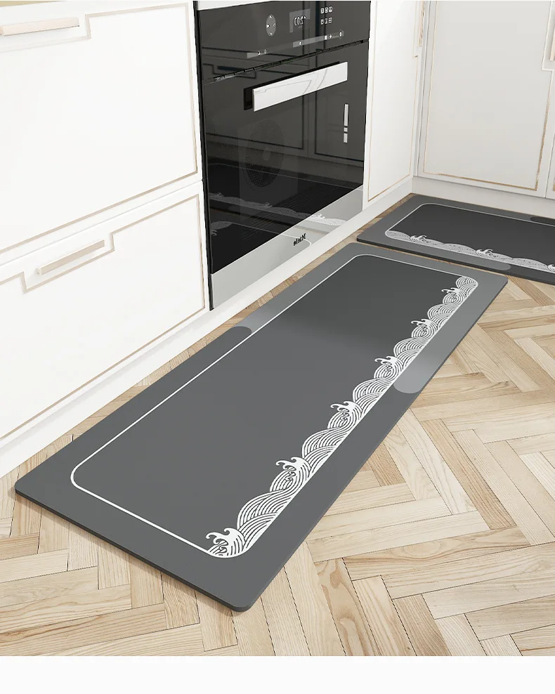 

Large And Small Kitchen Mats Water-absorbing Oil-absorbing Non-Slip Stain-resistant Waterproof Mats Carpets Kitchen Supplies