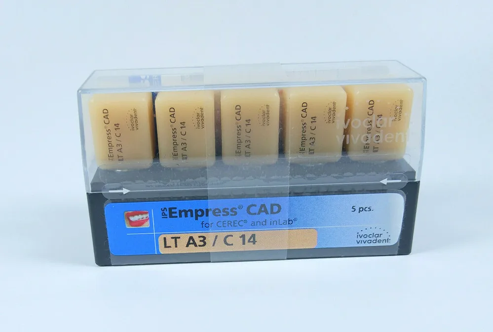 5 шт./упак. Dental CEREC Ivoclar Vivadent IPS Empress CAD фарфоровые блоки LT A3 C14 короны | Красота и