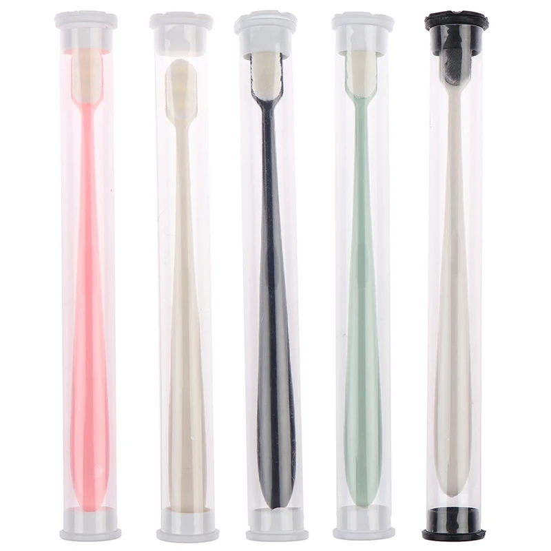 

1pcs Ultra-fine Toothbrushes Wave Nano Million Bristles Micro Soft Tooth Brush With Holder Portable Oral Care Eco Product Kit