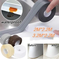 new 3 2mx22mm windows bath tape sealing strips pvc kitchen waterproof wall sticker self adhesive seam toilet corner seal strip