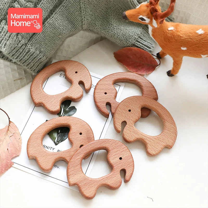 1 шт. детский деревянный прорезыватель слон соска зажим цепочка подвеска бук