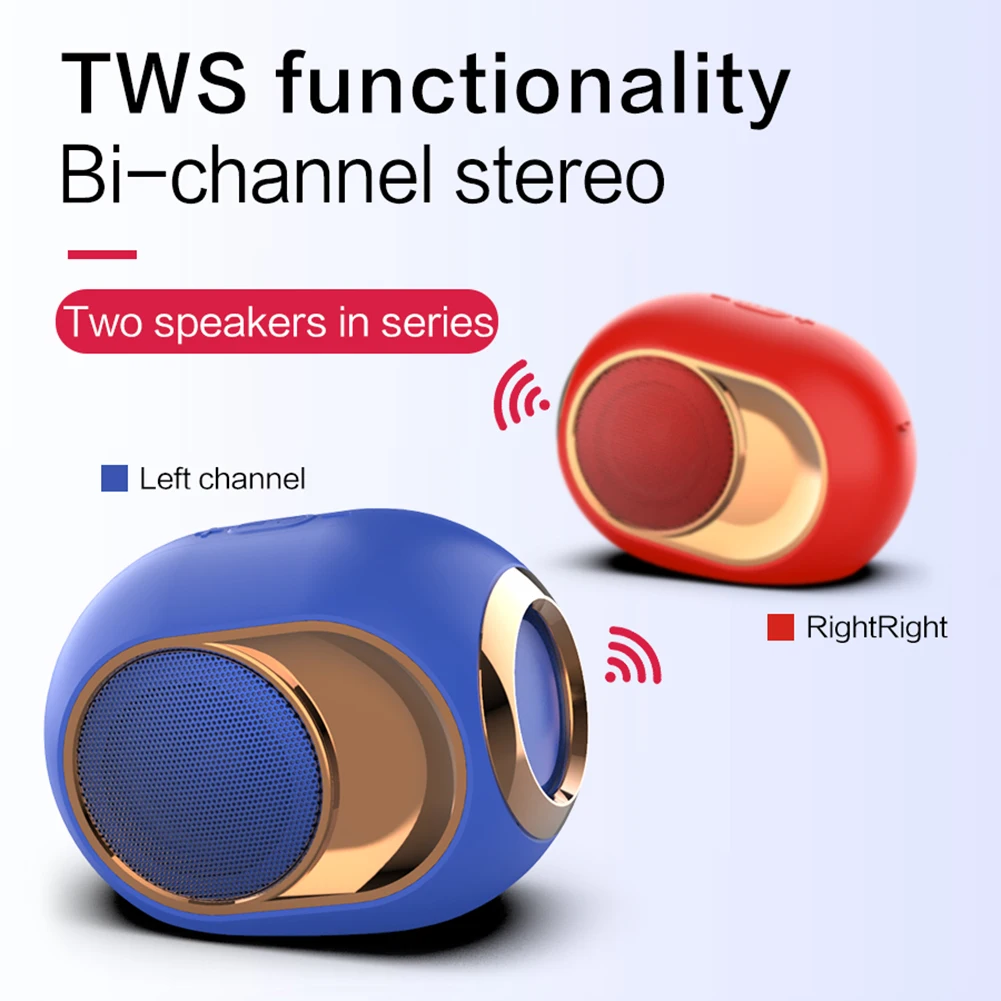 Bluetooth 5.0 Speaker TWS HD Surround Sound Best Bass For Phone PC Waterproof Stereo Music Support TF AUX USB FM for Home