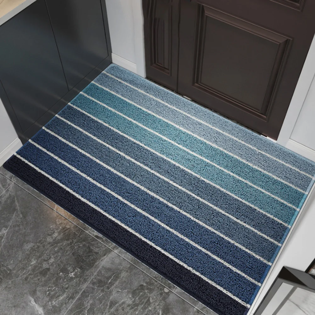 

Door Mats for Outside Entry Anti-Slip Loop Tufted Entryway Rug Non-Slip Dust & Dirt Absorption Loofah Front Carpet 45*75 cm