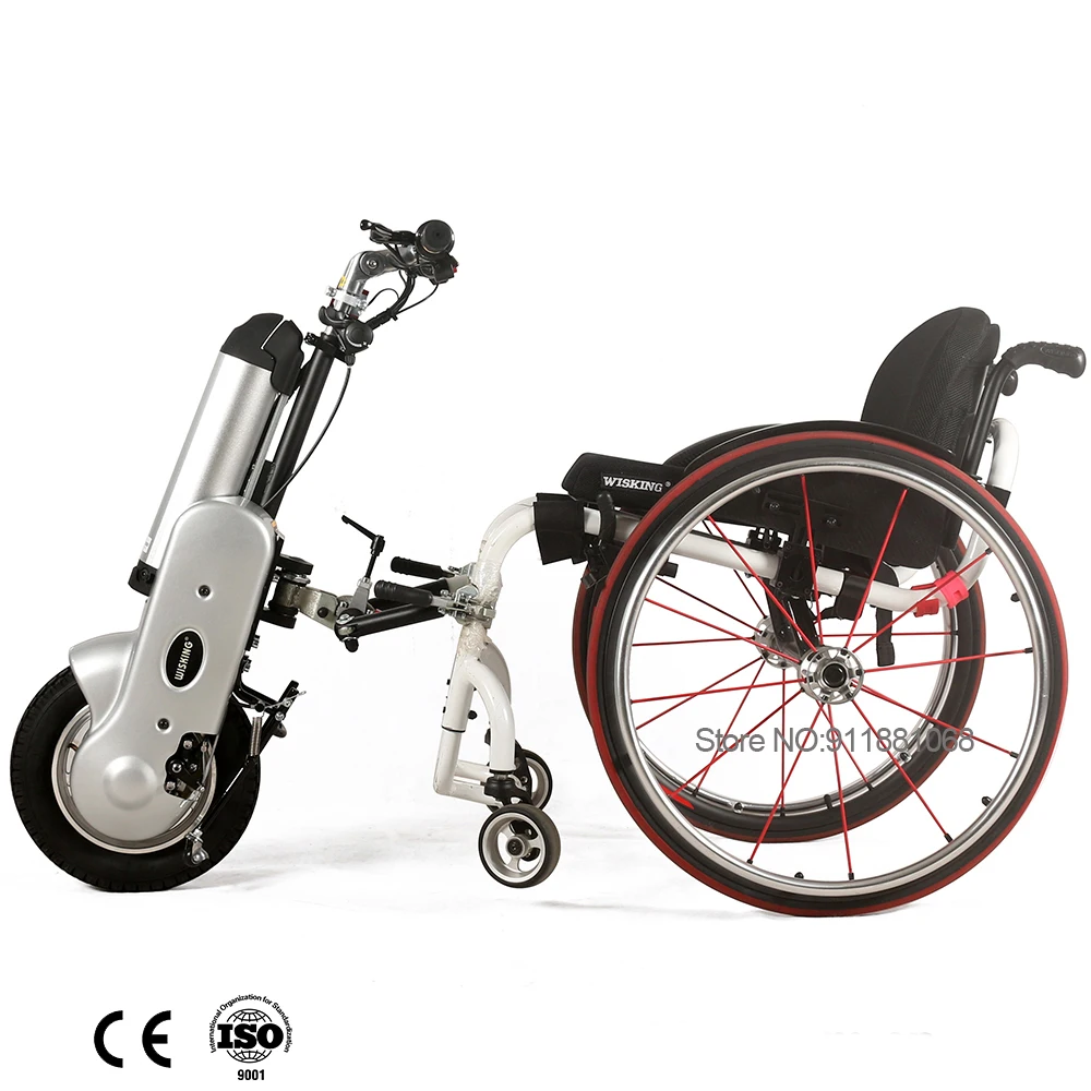 36V 400W Electric Handcycle Folding Wheelchair Attachment Hand Cycle Bike Front Driving Head Tractor Conversion Kits |