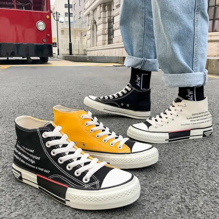 

Casual Shoes Men Sneakers High Top Canvas Shoes men Sneakers men Canvas Shoes Vulcanized