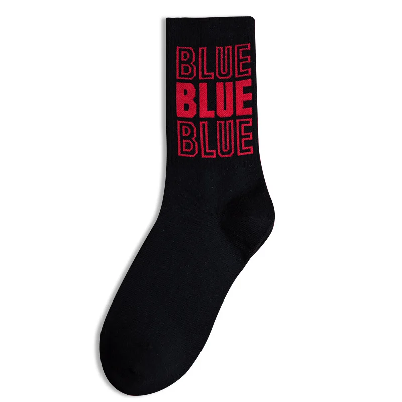 Синие носки до середины голени для взрослых с вырезами тени уникальные