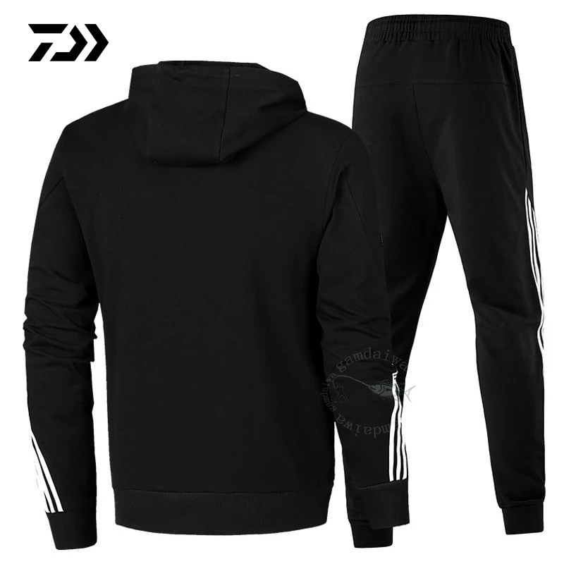 Daiwa, весна-осень, костюм для рыбалки, хлопковый, для кемпинга, походов, спортивный комплект, полосатая одежда, костюм для рыбалки, куртка, штаны