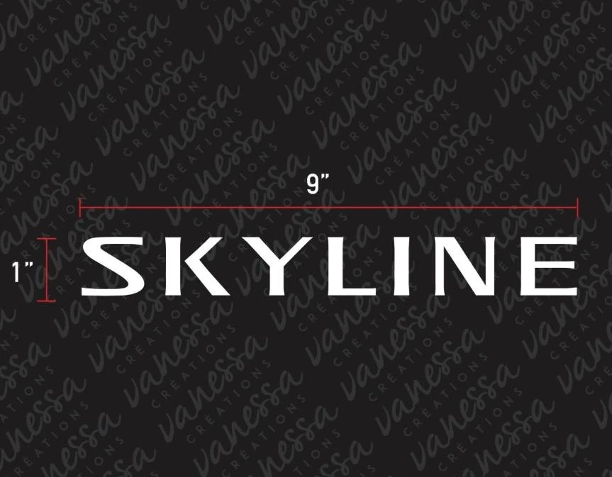 

For (2Pcs) NISSAN SKYLINE sticker vinyl car decal