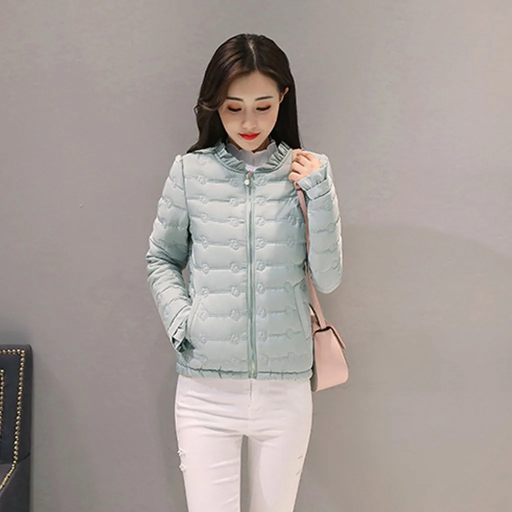 Свободный Страус новый зимний образ для женщин короткий и тонкий с подкладкой