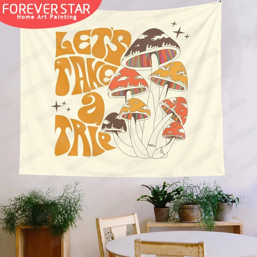 

Mushroom Tapestry Wall Decor Girls Room Wall Hanging Aesthetic Room Abstract Trippy Tapestry Wall Hanging Home Dorm FantasyDecor
