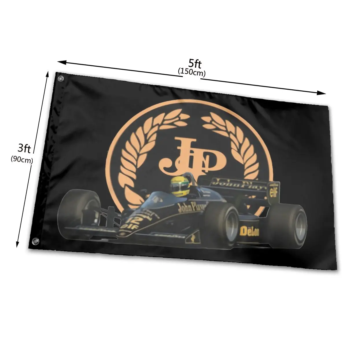 

1986 Lotus 98T Classic Harajuku Streetwear Men Ayrton Senna Formula One Flag