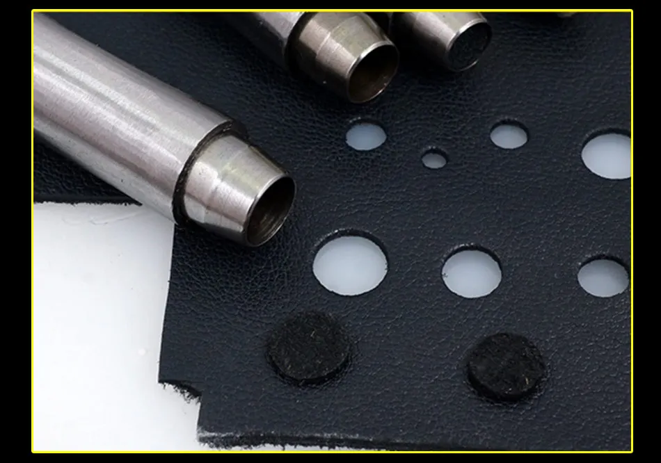 Инструмент для штамповки изделий из кожи, толстый стальной ремесленный Круглый бумажный холщовая одежда ремень для штамповки DIY кожаный перфоратор Размер 0,5 мм-10 мм