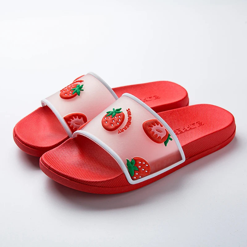 

Женские летние шлепанцы; Шлепанцы; Пляжные шлепанцы; Вьетнамки с фруктовым клубничным принтом; Шлепанцы; Женская обувь; Пара уличных тапоче...