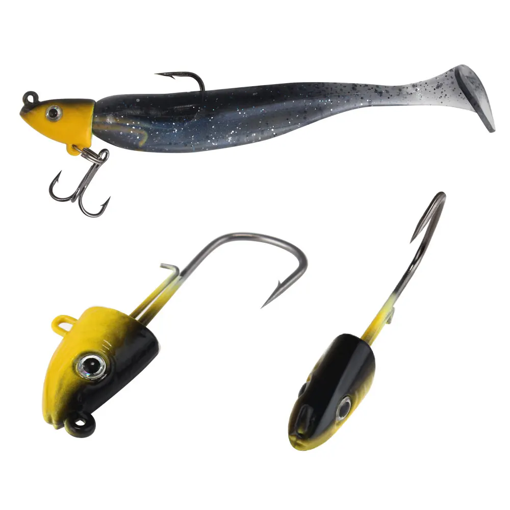 ФТК 2 шт./упак. 9 г 20 35 приманки из свинца головная Мягкая приманка крюк 3D глаз