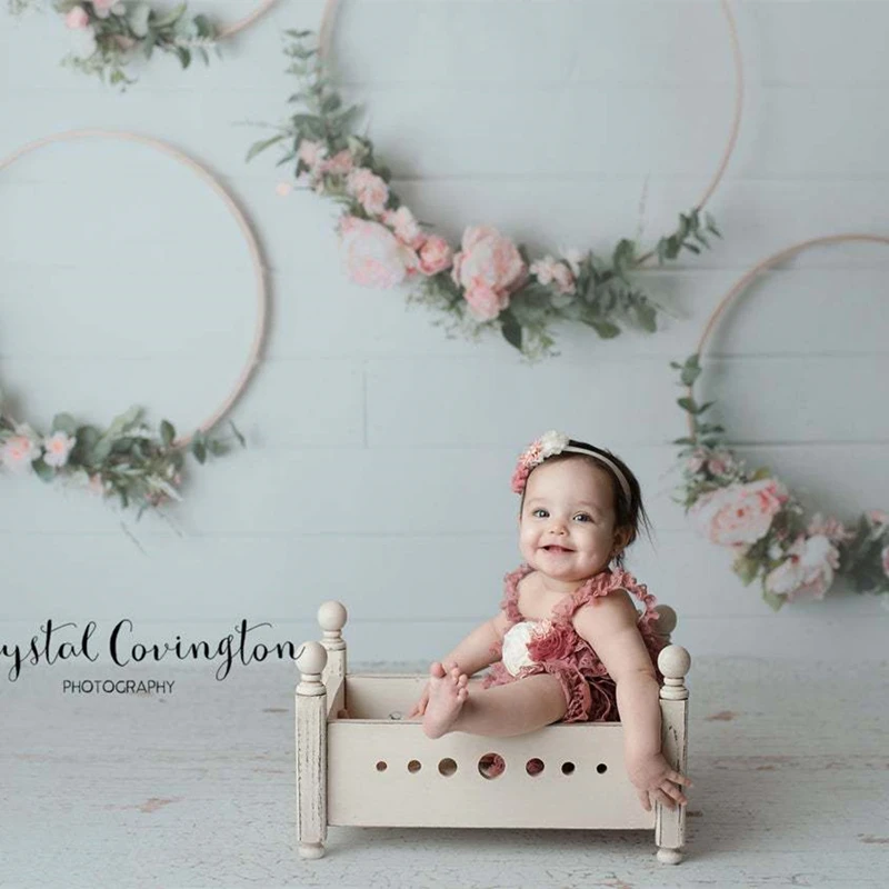 Newborn Photography Baby Deck Chair Wooden Baby Bed Photoshoot Props Furniture For Studios Photo Shooting Newborn Bed For Girls