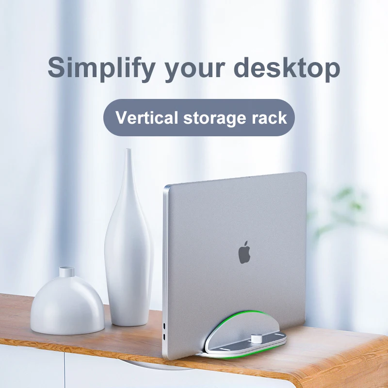 Вертикальная подставка для ноутбука алюминиевая Компактная настольная MacBook Air/Pro