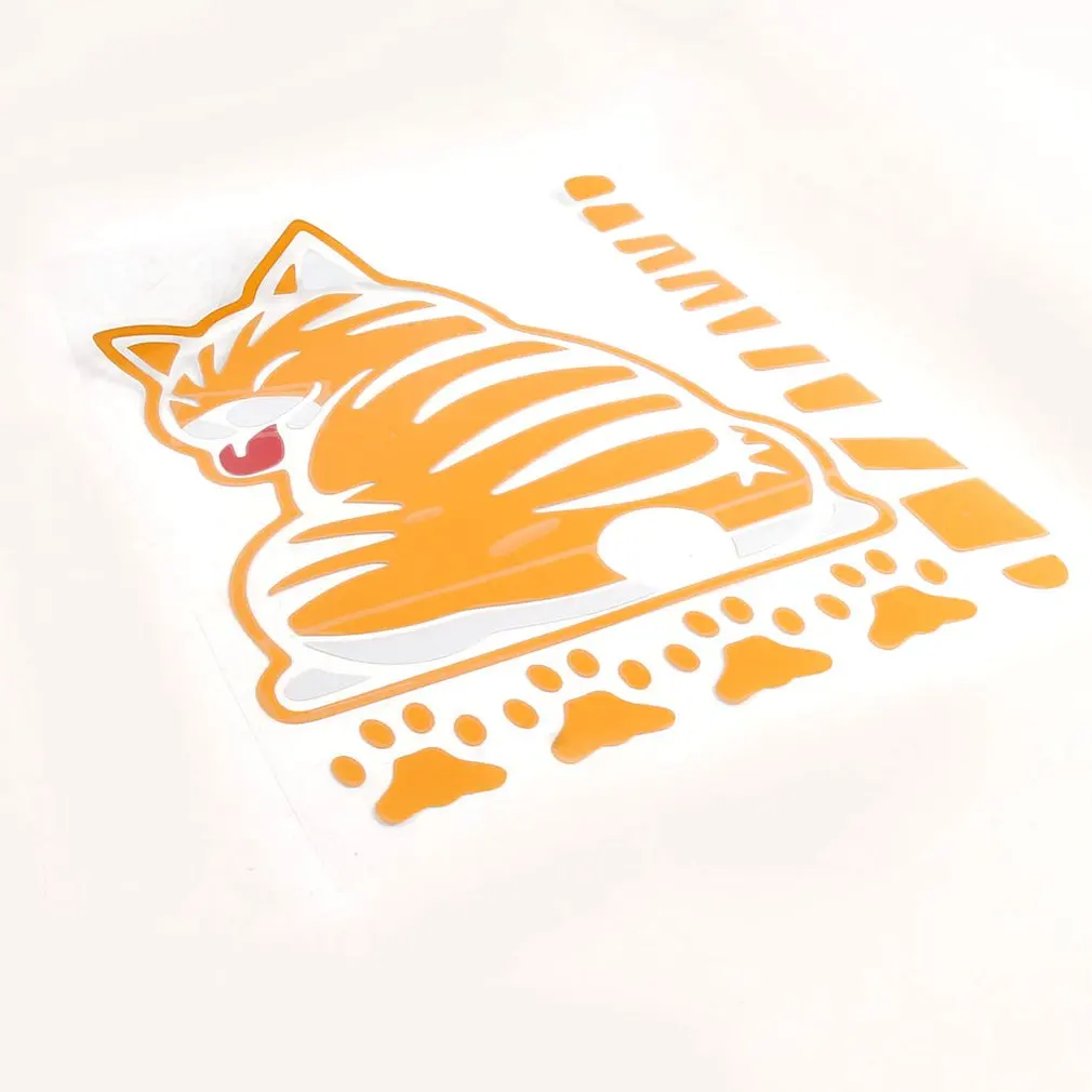 2018 забавные креативные Мультяшные наклейки в виде котика на автомобильное окно