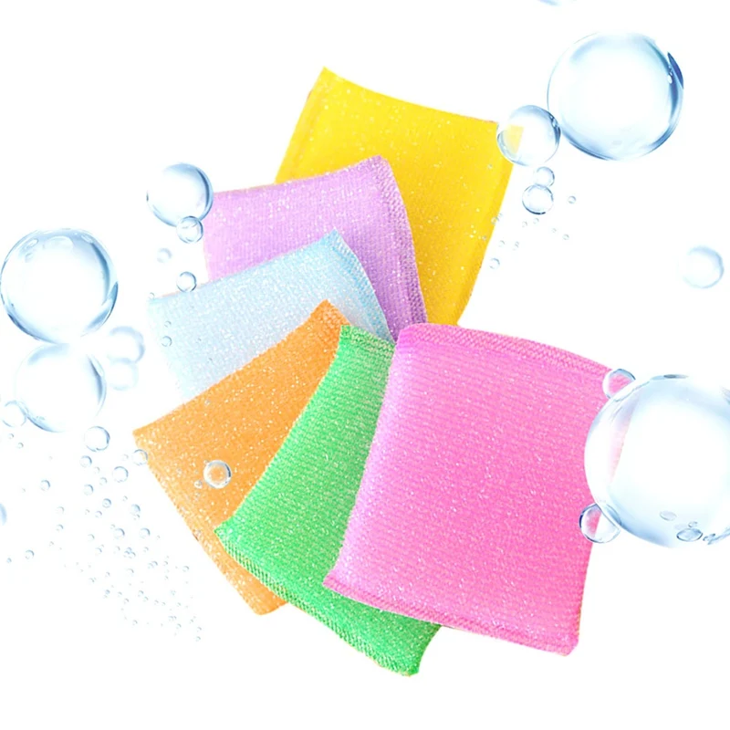 

Kitchen Nonstick Oil Scouring Pad Oil Cleaning Cloth Washing Cloth To Wash Cloth Towel Brush Bowl Cloth Sponge 4 Pcs