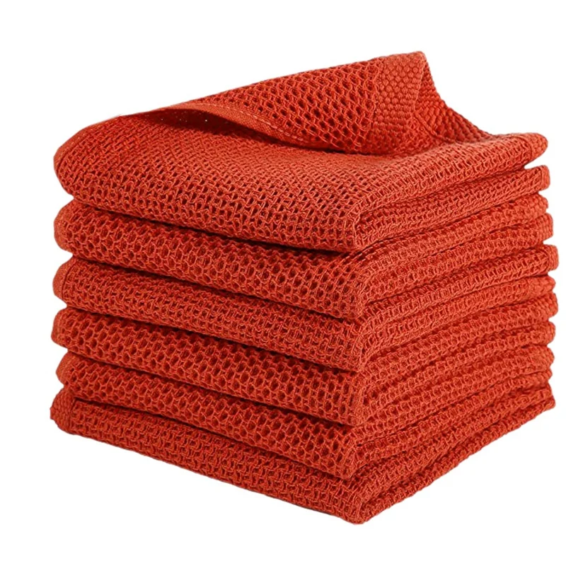 

CSS 6-Piece Cotton Kitchen Cutlery Cloth Woven Cutlery Cloth Soft Absorbent Quick-Drying Cutlery Towel