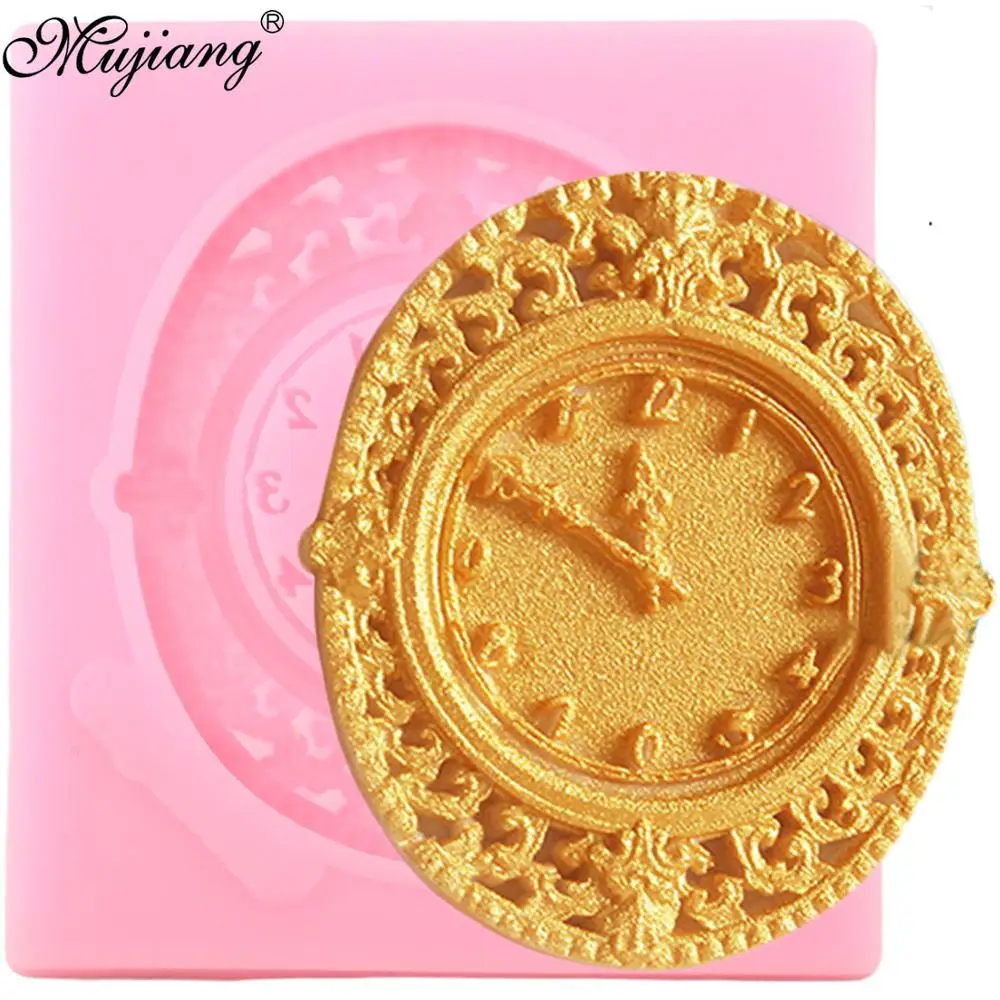 Mujiang Sugarcraft силиконовые формы с часами для украшения тортов конфет шоколада