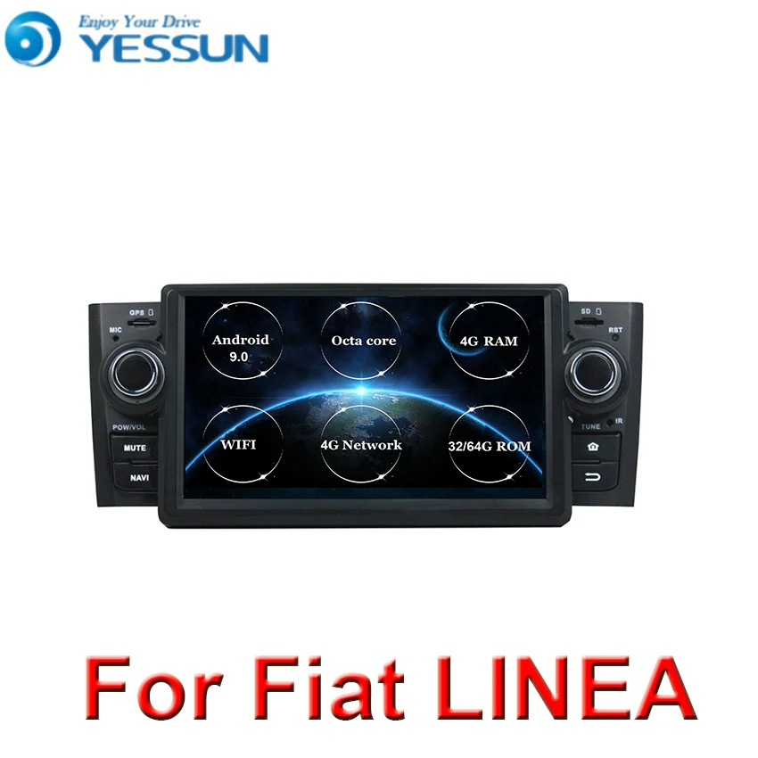 8 ядерный автомобильный мультимедийный плеер gps Android 9 Радио dvd для Fiat Grande Punto Linea 2007