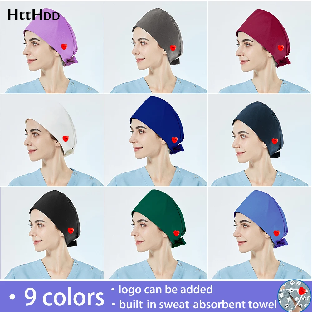 

Veterinary Pet Shop Beauty Care Scrub Cap Pharmacist Pharmacy Dustproof Baotou Operating Room Medical Adjustable Solid Color Hat